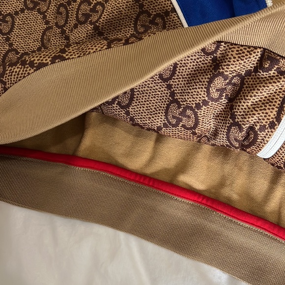 💯% Auth Gucci Men’s Tracksuit Jacket GG “Technical Jersey Jacket” Sz M - Picture 10 of 13